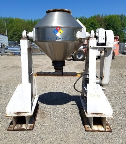 5 cu.ft. Stainless Steel Double Cone Blender, 1 HP, 6" dishcarge, 16" top opening, 42.5" bottom clearance - Image 1