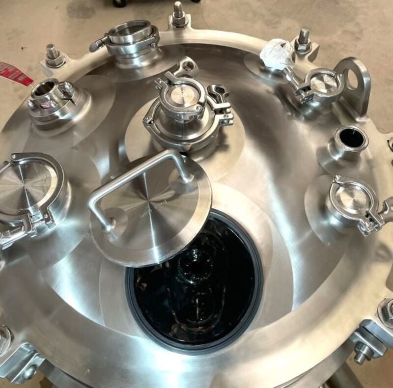 30 gallon Lee, Sanitary Jacketed Reactor/vacuum Vessel, Stainless Steel, 24" diameter x 16" T/T, 60 psig @ - Image 6