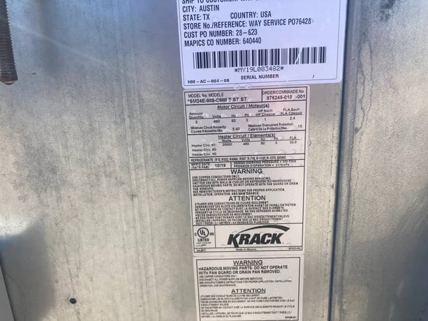 2 Fans, Krack #SM24E-989-CMM-T-ST-ST, Freon Evaporator Coil - 12 TR, 2 Fans, Low/Medium Temperature, 1 HP - Image 8