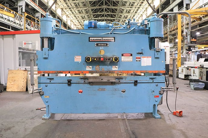 100 Ton, Niagara #HBM-100-8-10, CNC press brake, 10' overall, 102" between housing, 7" stroke, 7" throat, 14" - Image 1