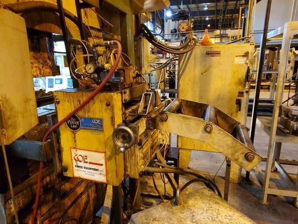 12" x .21" Coe Press Equipment, servo feeder, 3" diameter feed rolls - Image 1