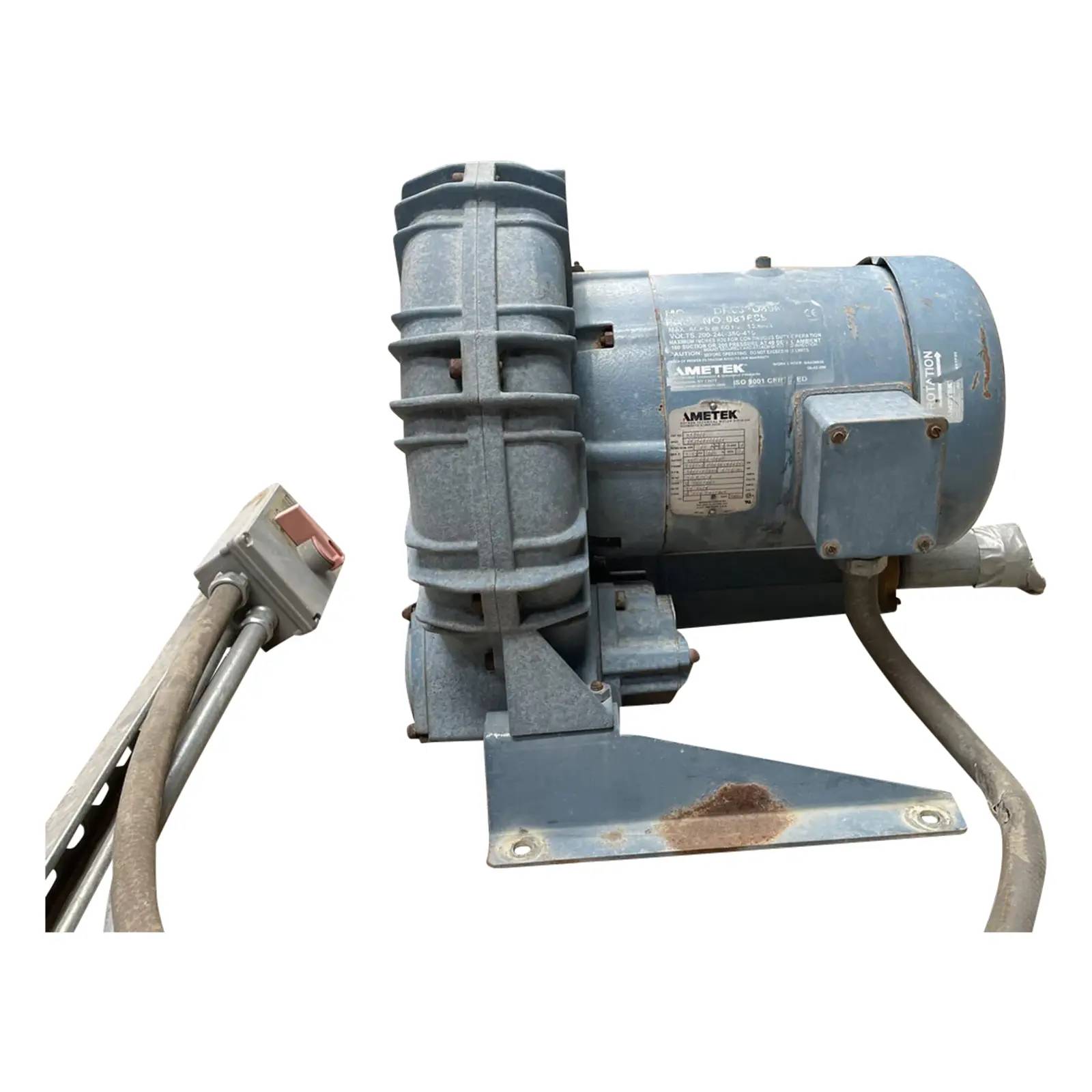 200 psi, Ametek #DR833, Regenerative Blower, 5 HP, 3450 RPM, 200 psi @ 40 deg. - Image 1