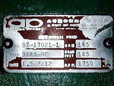 145 GPM, Aurora #344A-BF, Centrifugal Pump, 1750 RPM, 1" diameter Shaft - Image 7