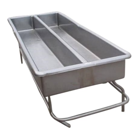 Stainless Steel 2-Compartment COP Tank- 150 Gallon, 8' 2" L x 1' 4-1/2" width x 11" H inside straight-wall - Image 1