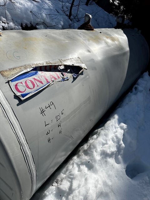 1000 gallon Underground storage tank, 10' 6" L x 4' W x 4' H - Image 1