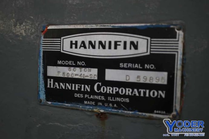 50 Ton, Hannifin #F500-41-SP, hydraulic C-frame press, 14" stroke, 16" open - Image 2