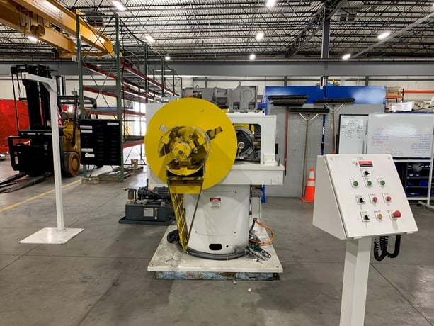 8000 lb. Nidec CHS #DER-8018-DR, double end motorized coil reel, 18" width, 60" outside dimensions, 16"-21" - Image 3