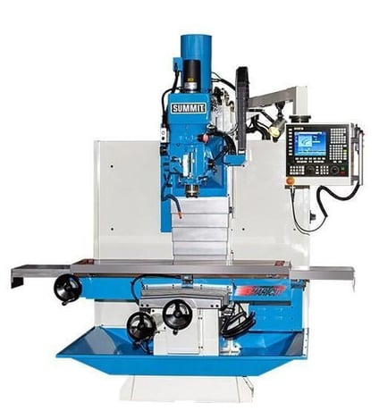 Summit #EVS-760B, vertical bed mill, 16.9" x60" table, 7.5 HP, 0-3650 RPM, NEW - Image 1