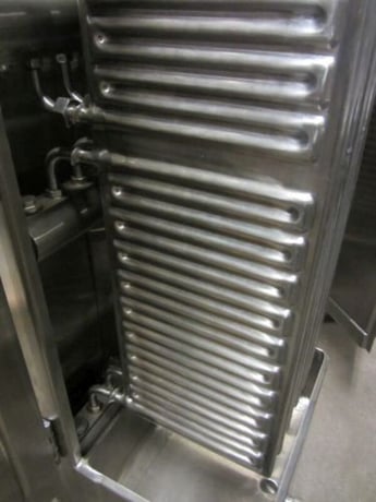 Mojonnier #8640, Plate Cooler, (5) 14" width x 50" H plates, 2" NPT nozzles, 1-1/4" diameter Outlet - Image 7