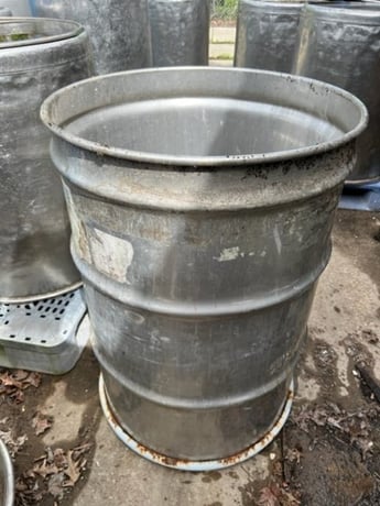 55 gallon Stainless Steel Drum, 22.5" diameter x 34" L, 2 qty. - Image 1