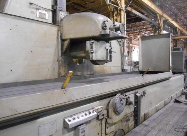 36" x 196" Thompson #6C, horizontal spindle surface grinder, 30 HP, excellent running condition - Image 2