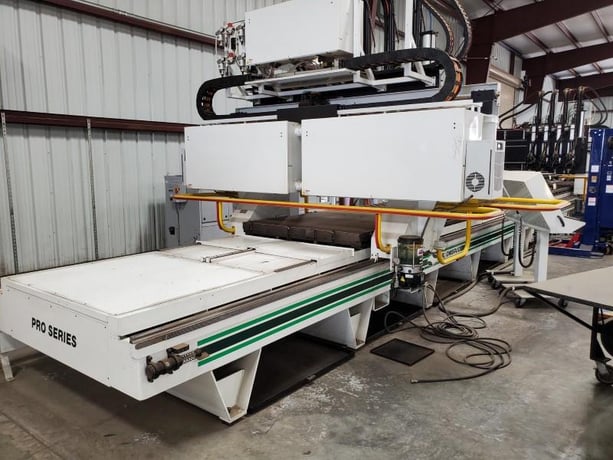 Onsrud #615DG24H8, Multiple Spindle CNC Router, dual gantry w/ 4 spindles each, 24 HP, 240000 RPM, 5' x 51' - Image 6