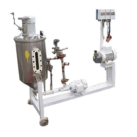 8 gallon Stainless Steel Centrifugal Deaerator Skid, 7-1/2" diameter Mixing head, 3/4 HP mixer, 1/2 HP pump - Image 1