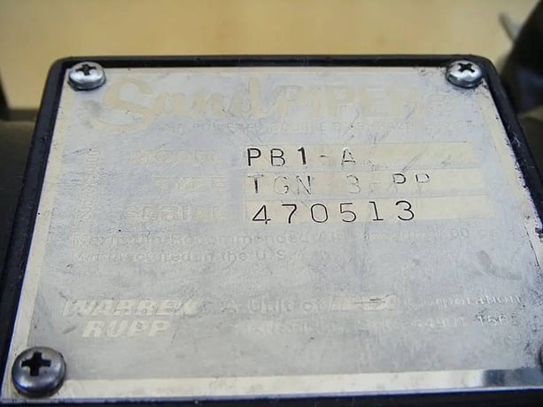 1" Warren Rupp #PB1-A, Double Diaphragm Pump, 100 psi, 5/8" diameter Mounting holes, 3/4" air valve - Image 5