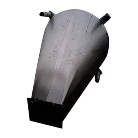 Stainless Steel Hopper, 38-1/2" L x 18" width infeed, 15-1/2". L x 14" width discharge. - Image 2