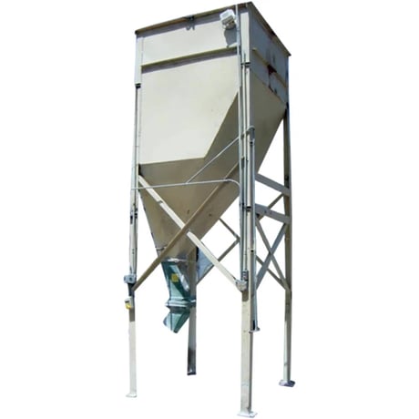 145 cu.ft. Steel Feeder/Hopper, 15' stand, 3' 2" L x 1' 9" width top access door, 10" L x 10" width inlet, 8" - Image 1