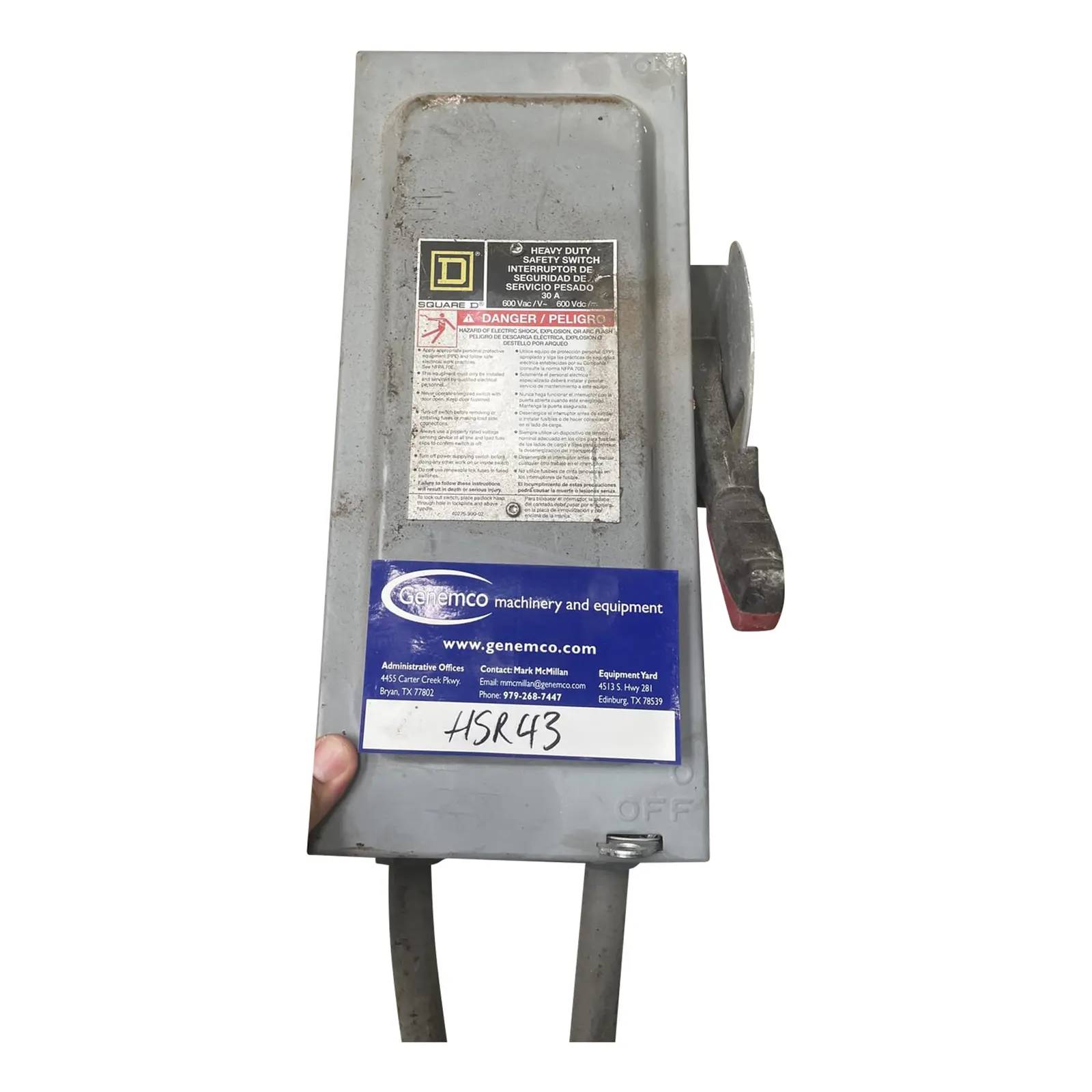 30 Amp. Square D #DU32RB, Safety Switches, 240 VAC - Image 2