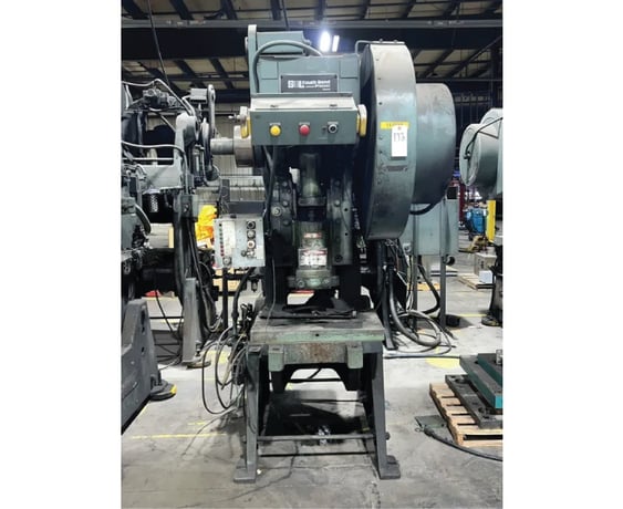 45 Ton, South Bend Johnson #45-FW-AC, single crank flywheel OBI press, 3" stroke, 11.25" Shut Height, 2.5" - Image 1