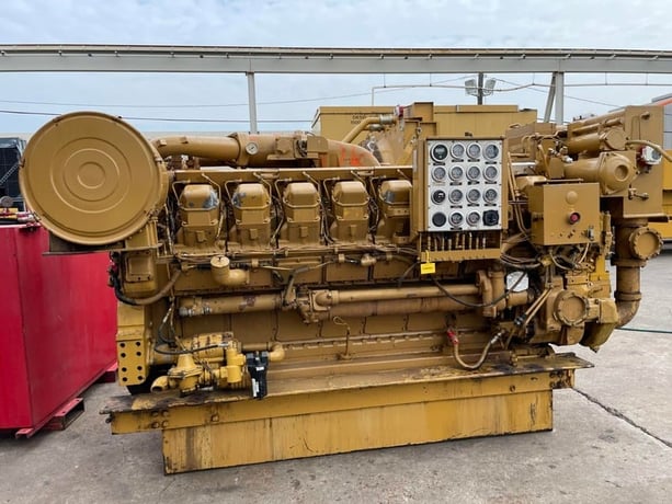 990 HP Caterpillar #3516-DITA, diesel marine engine, 59081 hours, 1200 RPM, hydromechanical governor, 1986 - Image 4