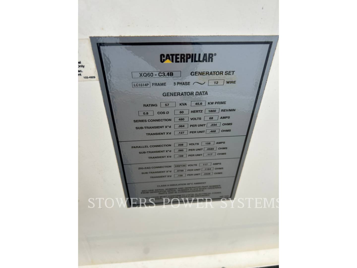 48 KW Caterpillar #XQ60, Diesel, auto start, trailer mounted, S/N CF600254, 2017 - Image 7