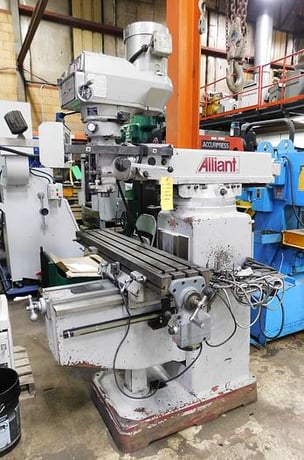 Alliant #1054-3V, vertical mill, 10" x54" tbl., 3 HP, 32" X, 16" Y, 16" Z, R-8, 70-4200 RPM, Sony 2-Axis - Image 4