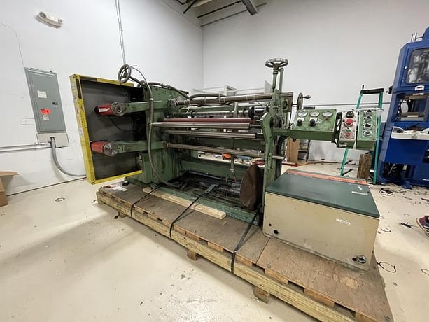 Arrow #325-6, duplex slitter rewinder, 42" material width, 36" unwind diameter, Fife Edge guide - Image 2