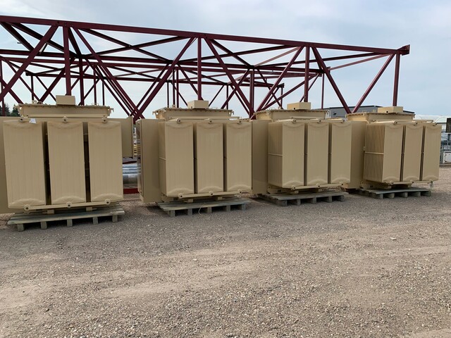 1500 KVA 4160 Delta Primary, 600Y/347 Secondary, Pioneer, step-down transformer, oil filled (x5) - Image 2
