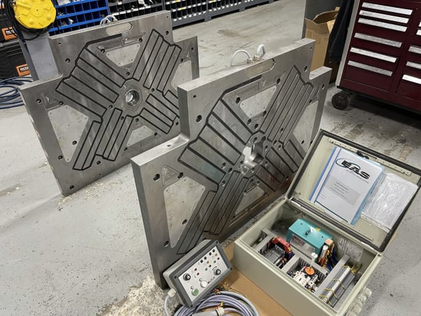 Engel, magnetic platen for 300 ton tiebarless, BURPMG10-480Vac contron unit, 2013 - Image 8