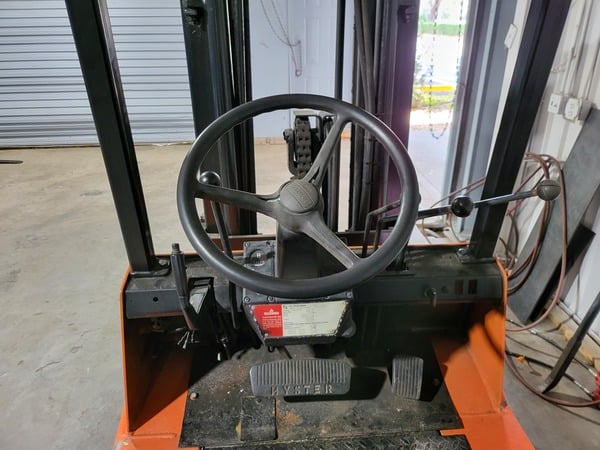 6000 lb. Hyster, Forklift with 2-Stage Mast and LP Powered, 48" fork length, cushion tires - Image 5