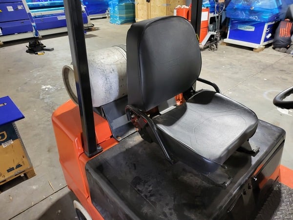 6000 lb. Hyster, Forklift with 2-Stage Mast and LP Powered, 48" fork length, cushion tires - Image 6