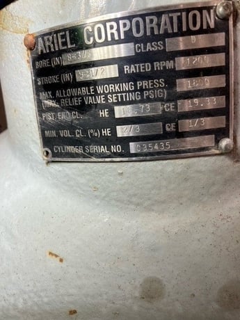 Ariel #8.375, D Class Cylinder, d class cylinder, MAWP- 1800 psi, 1200 rpm - Image 2