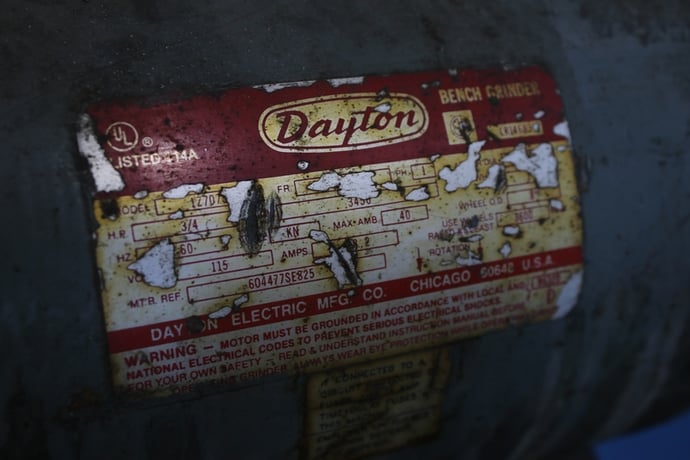 Dayton #1Z7075, double end grinder, 8" wheel diameter, 3/4 HP, #76588 - Image 5