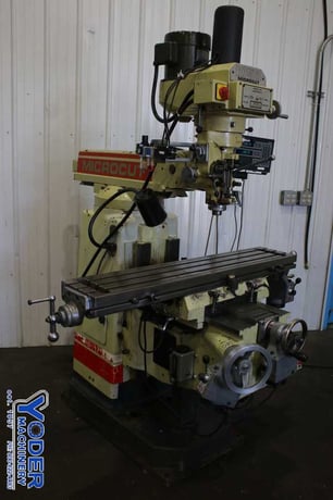 Willis Microcut #1050-II, ram type vertical mill, 10" x50" table, 3 HP, 2-Axis AcuRite digital read out - Image 3