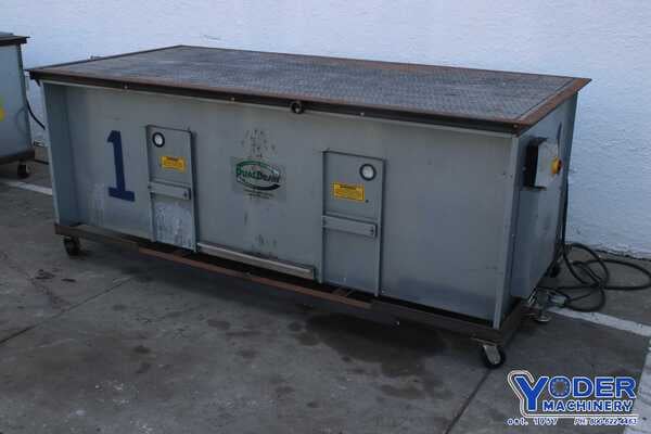 96" x 48" Dual draw downdraft table, 2 & 3 HP, 1500 lb. table capacity,portable on wheels - Image 1