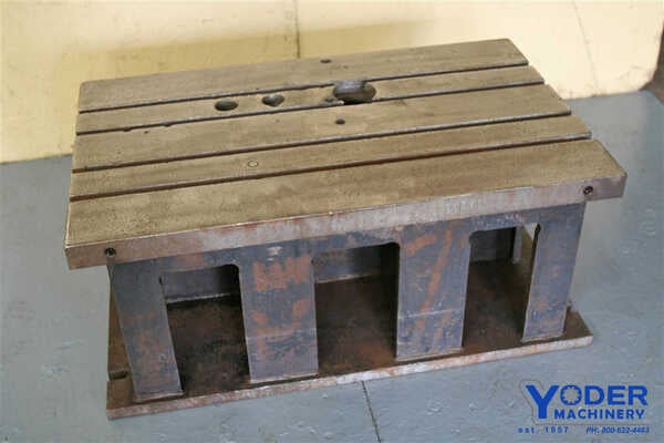Steel fabricated box drill table, 42 L x 26 width x 18 H, 4 T-slots, #19987 - Image 6