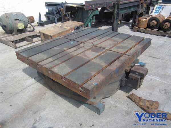 50" x 60" Cincinnati air lift rotary table, 6 T-Slots, #57686 - Image 4