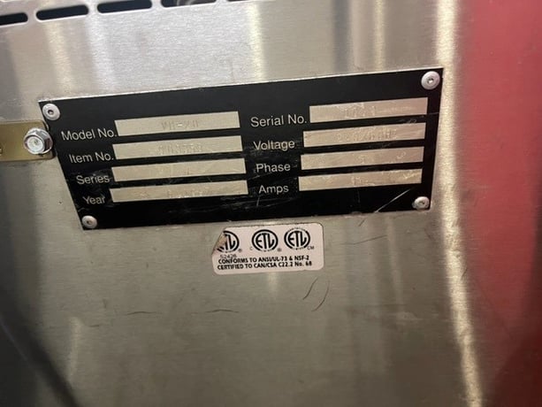 Koch #VH-20, Vacuum Sealer, 22.5" seal bar width, 17.5" seal bar length, Stainless Steel, 40 psi, 1997 - Image 3