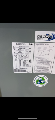650 KVA 600 Primary, 400Y/231 Secondary, Delta Transformateur, Nema 3R 2x avait - Image 1
