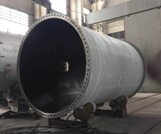 10.5' x 18.5' Outotec Ball mill with 1000 HP, cast mill heads, unused surplus (2 available) - Image 5