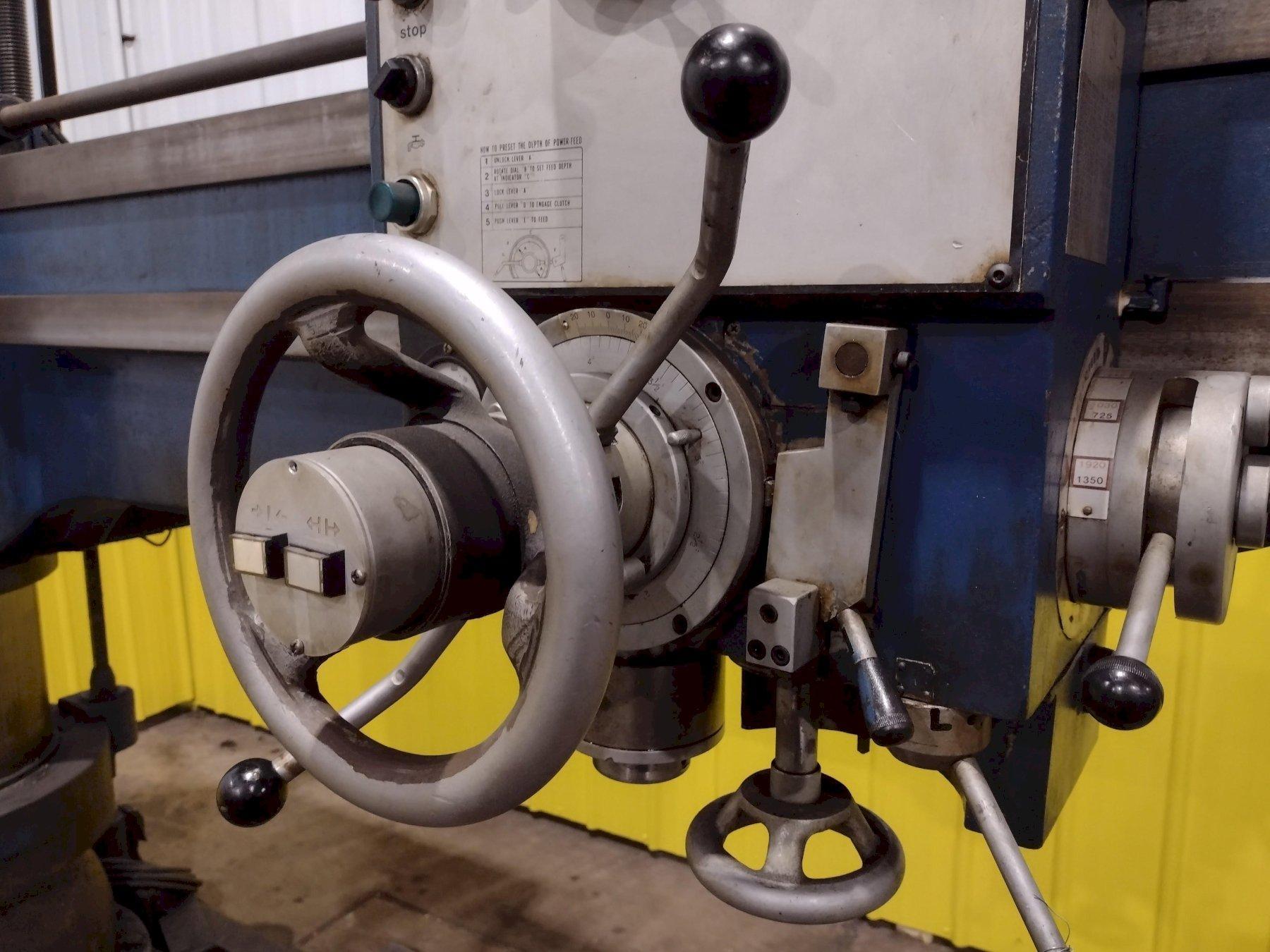 5' -13" Sharp #RD-1600, radial arm drill, 35.5" elevating height of arm, #5MT - Image 6
