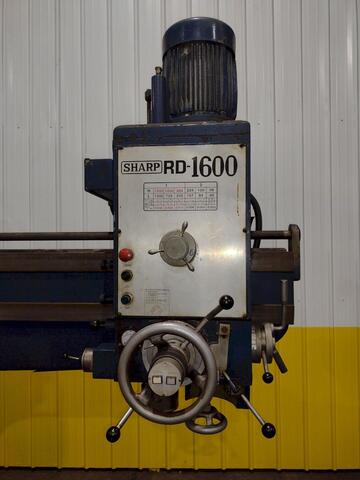 5' -13" Sharp #RD-1600, radial arm drill, 35.5" elevating height of arm, #5MT - Image 8