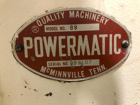 19.5" x 13.5" Powermatic #89, vertical band saw, 1" x 150" blade, variable speed, 20" wheel, blade welder - Image 2