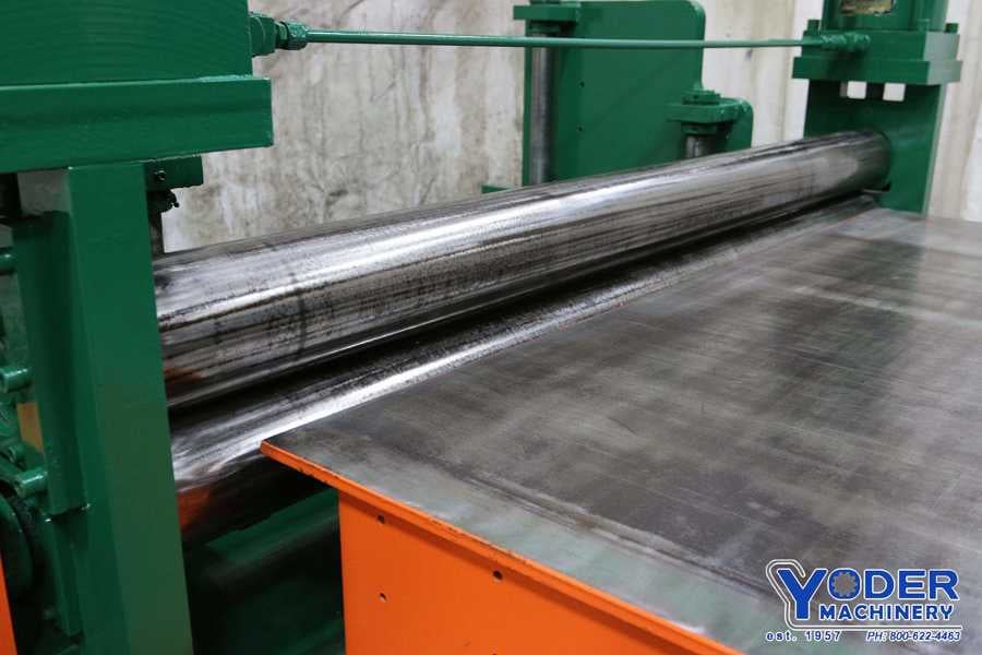 5' x 5.5" Cincinnati, pinch roll, 46" pass line, powered & independent each end edge guide, adj., #69154 - Image 6