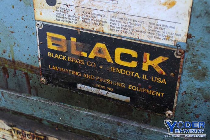 Black Brothers, roller coater machine, 9.413" applicator roll diameter, 6" doctor roll diameter, #76449 - Image 3