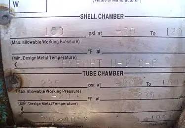 185 Ton, York, Chiller Barrel, R-22, 150 psi @ -20 to 120 deg F shell, 235 psi @ -20 to 150 deg F tube, 1993 - Image 9