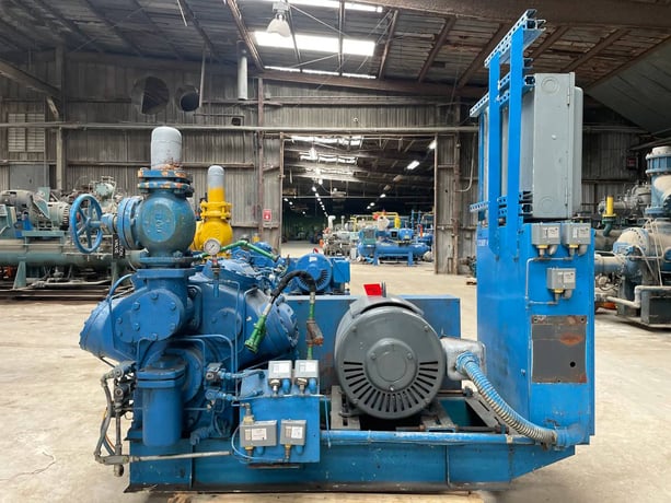 125 HP Vilter 448, 8-Cylinder Reciprocating Compressor Package, Belt Driven, 460V, 1770 RPM, 1200 max RPM, 3" - Image 3