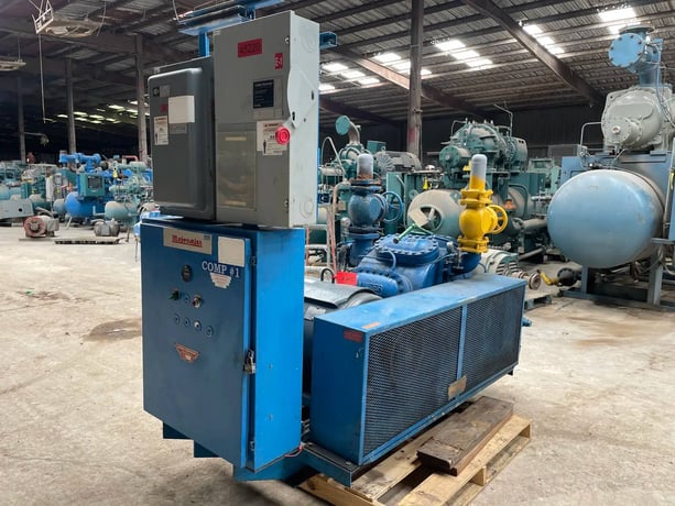 125 HP Vilter 448, 8-Cylinder Reciprocating Compressor Package, Belt Driven, 460V, 1770 RPM, 1200 max RPM, 3" - Image 6
