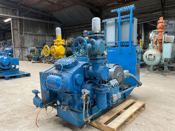 125 HP Vilter 448, 8-Cylinder Reciprocating Compressor Package, Belt Driven, 460V, 1770 RPM, 1200 max RPM, 3" - Image 10