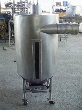 60 gallon Stainless Steel Cyclone Tank with Airlock, 2' inside diameter x 2' 8" straight wall, 1' 5" width x - Image 4