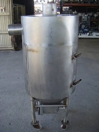 60 gallon Stainless Steel Cyclone Tank with Airlock, 2' inside diameter x 2' 8" straight wall, 1' 5" width x - Image 6